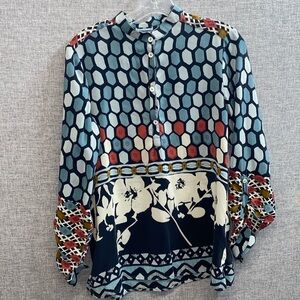 ANTHROPOLOGY SILK Blouse by BELL Sz M